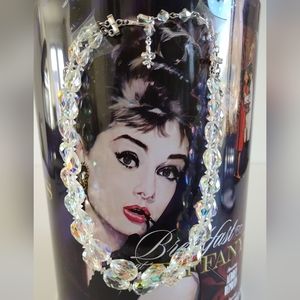 Vendome Faceted Teardrop AB Crystal Graduated Double-Strand Necklace